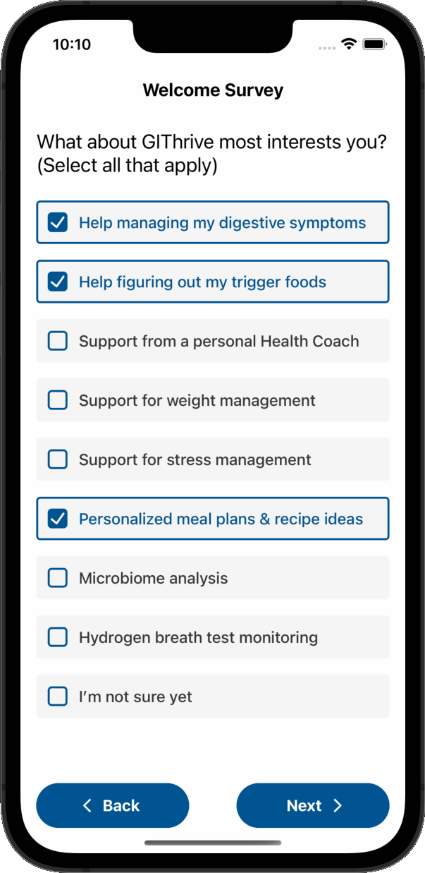 GIThrive Welcome Survey
